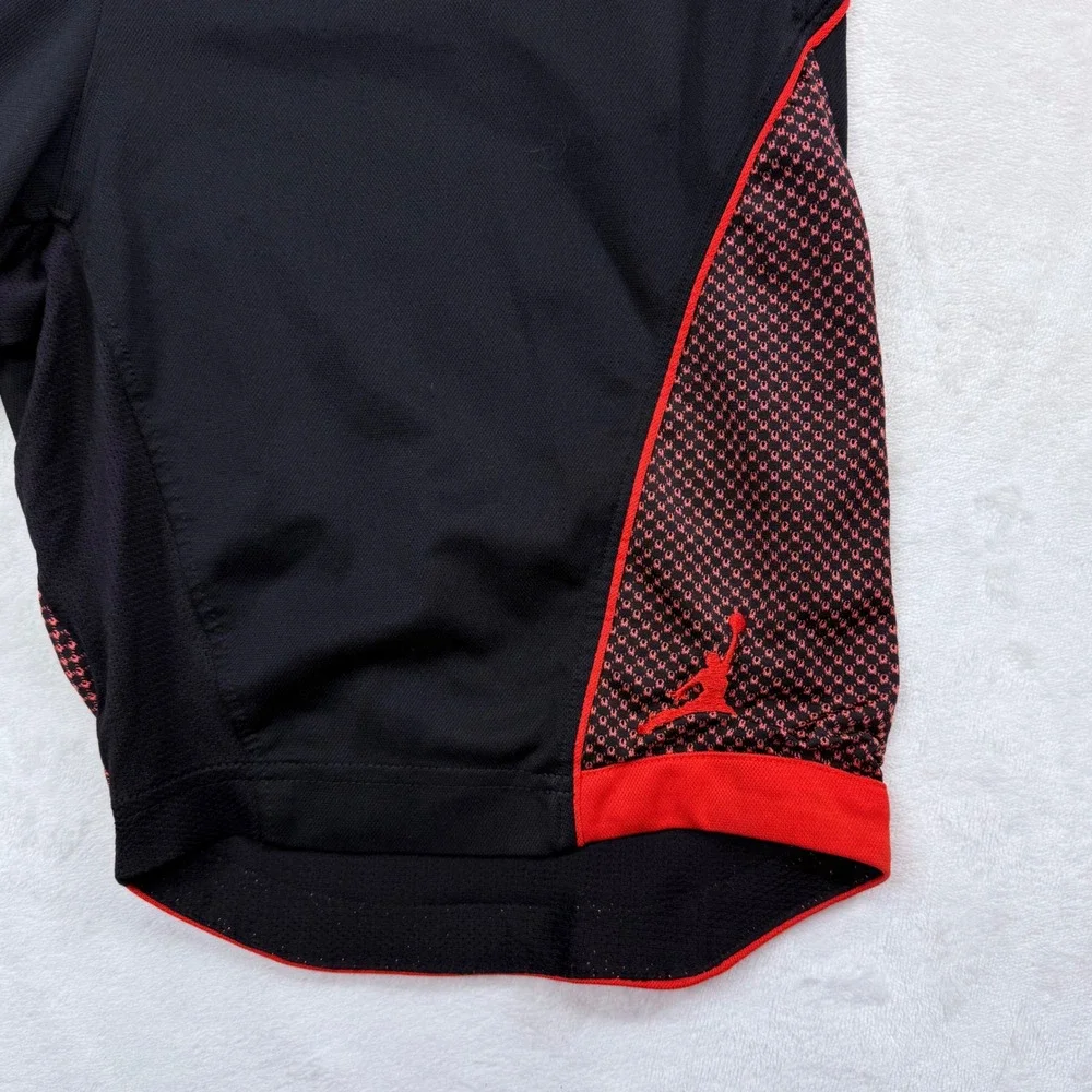 Nike Jordan Mens Y2K Black Red Dri-FIT Basketball Shorts Small Jumpman Mesh